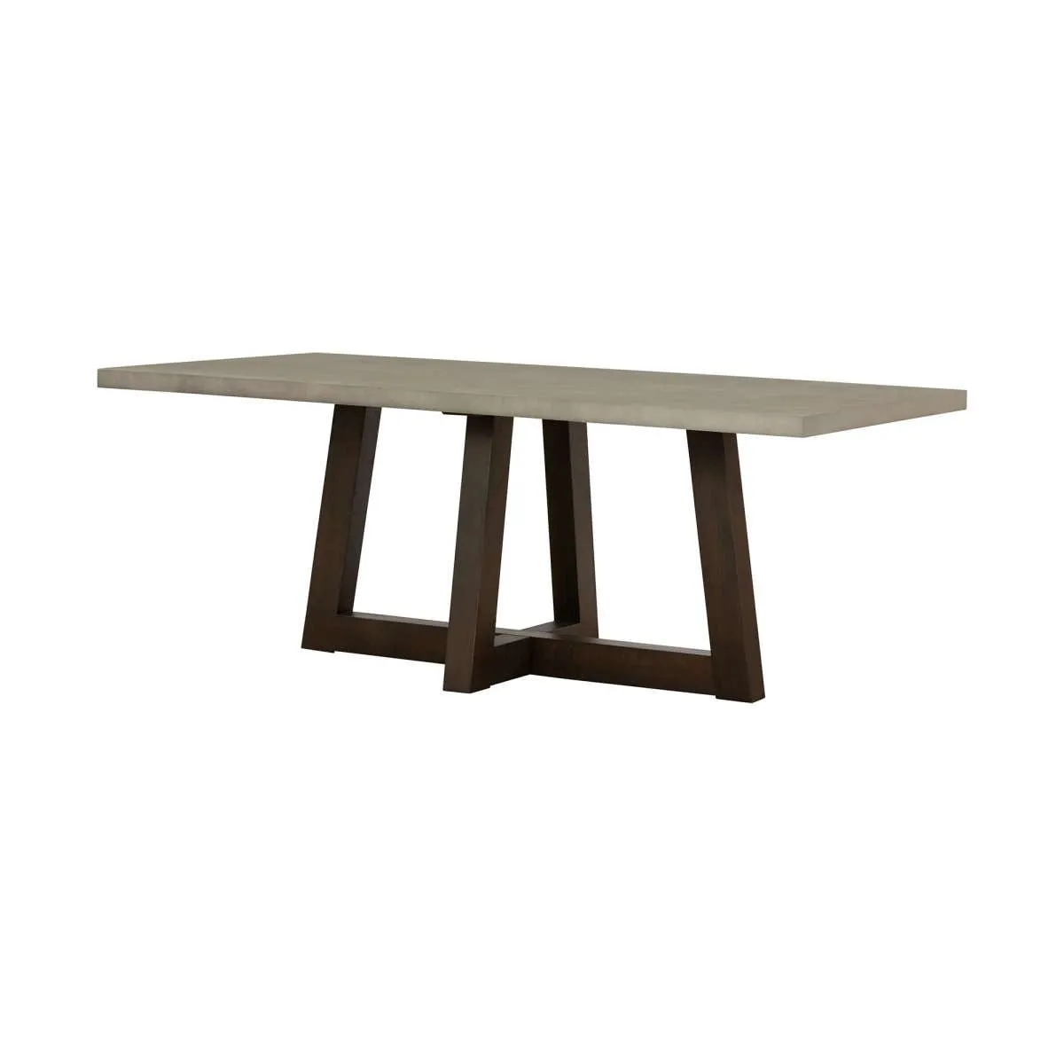 Elodie Gray Concrete and Dark Gray Oak Rectangle Dining Table By Armen Living