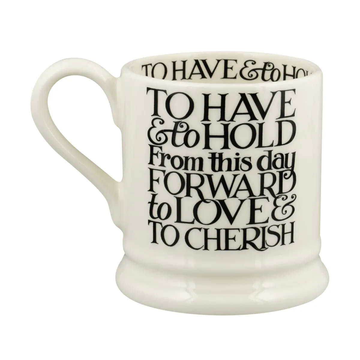 Emma Bridgewater Black Toast Will You Marry Me? Half Pint Mug