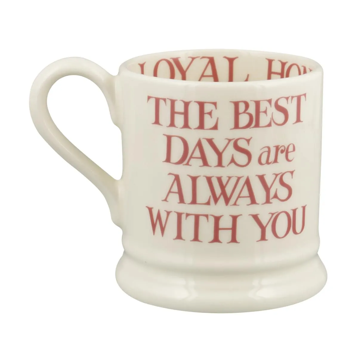 Emma Bridgewater Pink Toast My Brilliant Friend Half Pint Mug