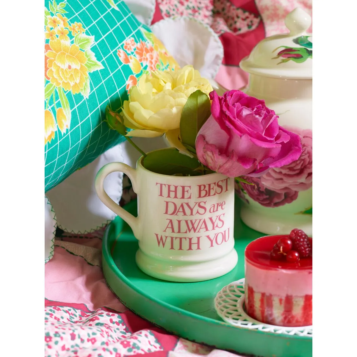Emma Bridgewater Pink Toast My Brilliant Friend Half Pint Mug