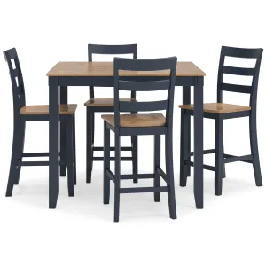 Gesthaven Counter Height Dining Table and 4 Barstools (Set of 5)