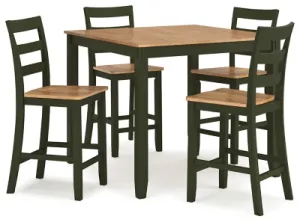 Gesthaven Counter Height Dining Table and 4 Barstools (Set of 5)