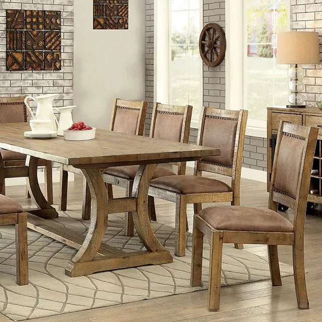 GIANNA Rustic Pine 96" Dining Table