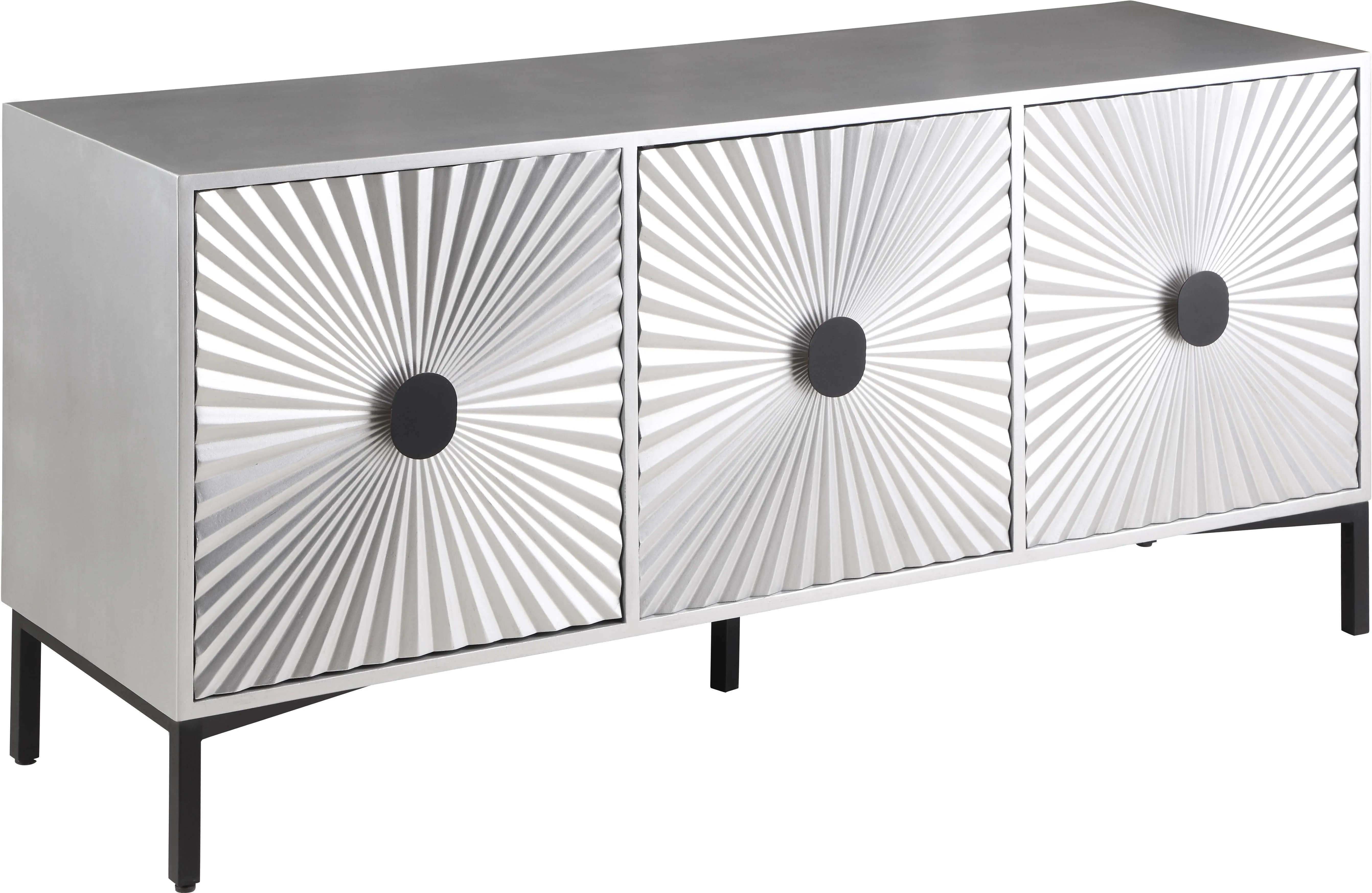 Glitz Antique Silver Sideboard/Buffet