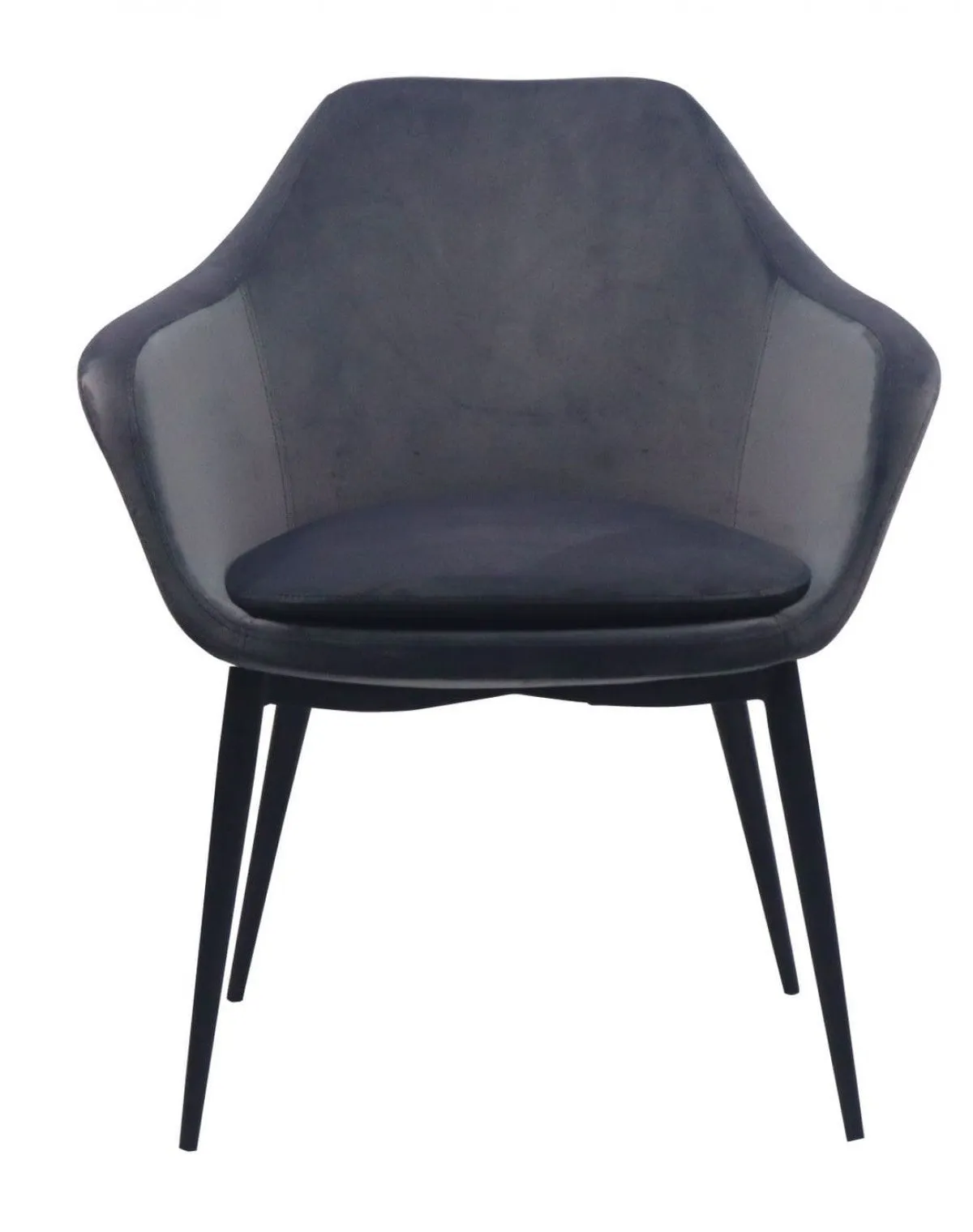 Gray Black Velvet Dining Chair By Homeroots