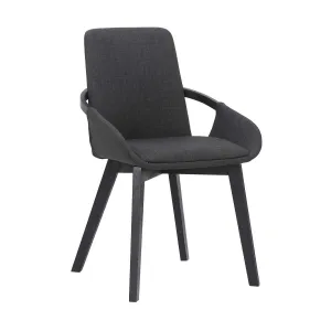 Greisen Modern Charcoal Wood Dining Room Chair By Armen Living