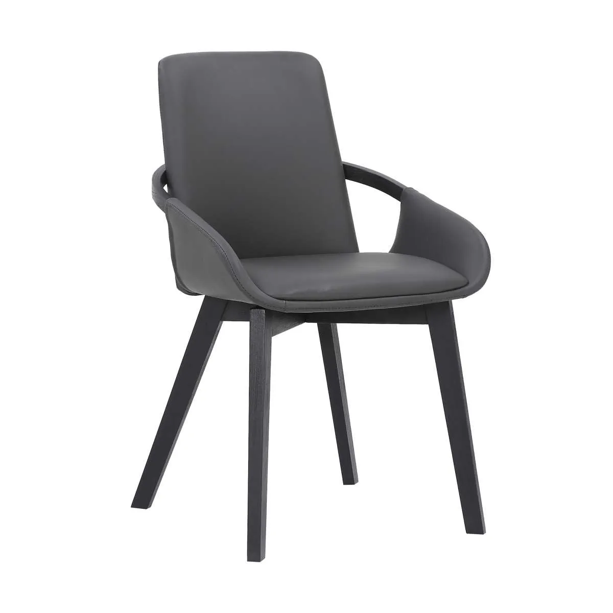 Greisen Modern Charcoal Wood Dining Room Chair By Armen Living