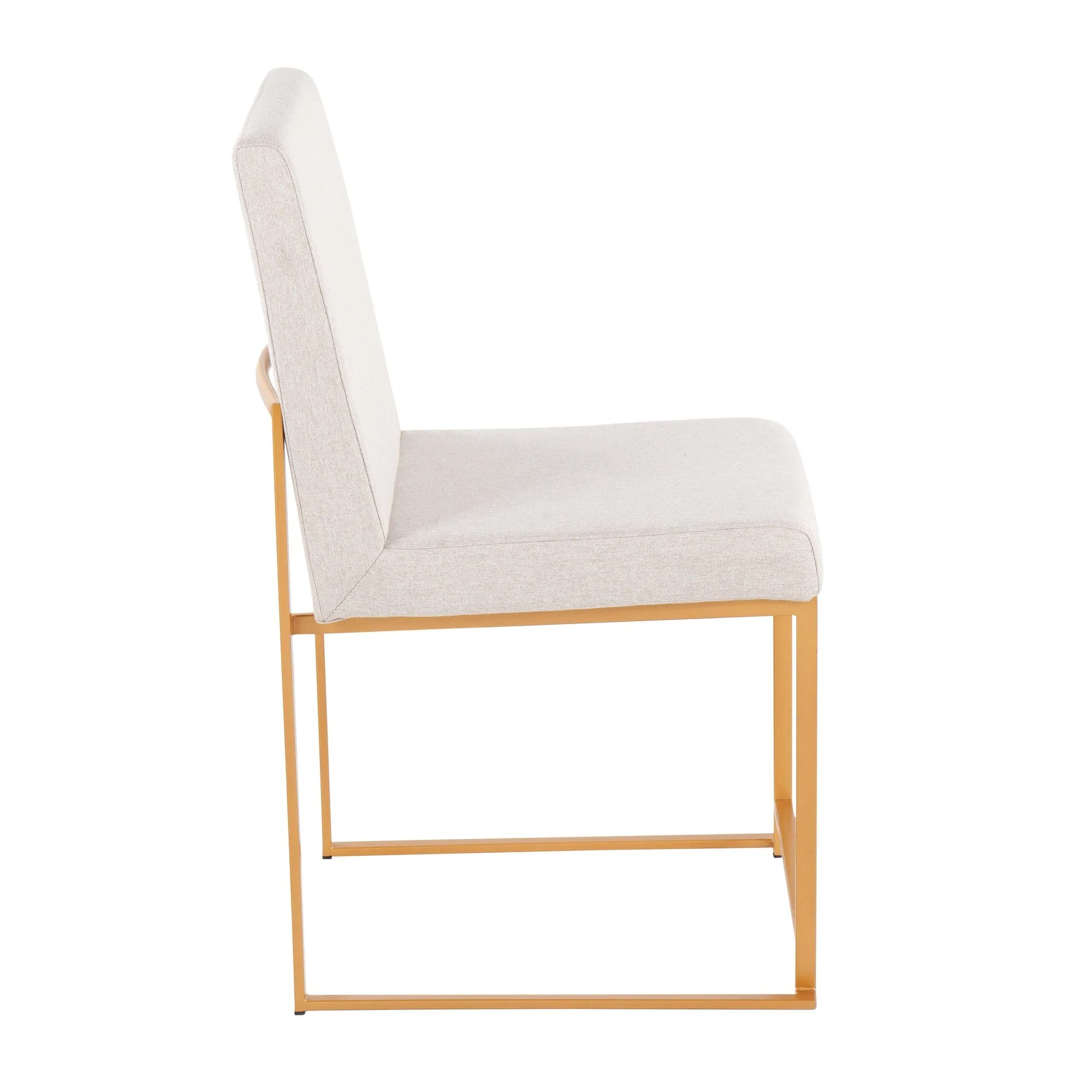 High Back Fuji Dining Chair - Set of 2 Beige By LumiSource - DC-HBFUJI AUBG2