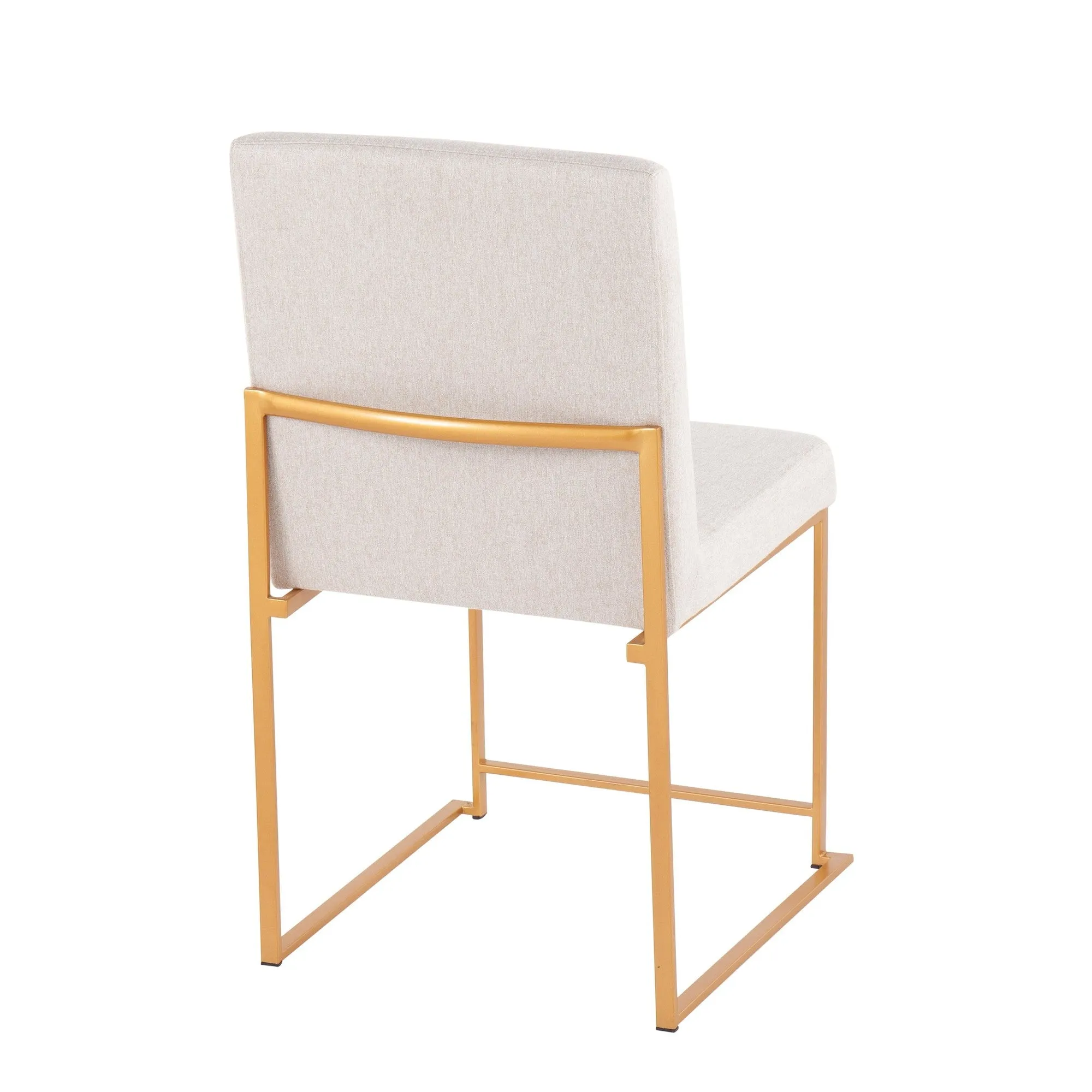 High Back Fuji Dining Chair - Set of 2 Beige By LumiSource - DC-HBFUJI AUBG2