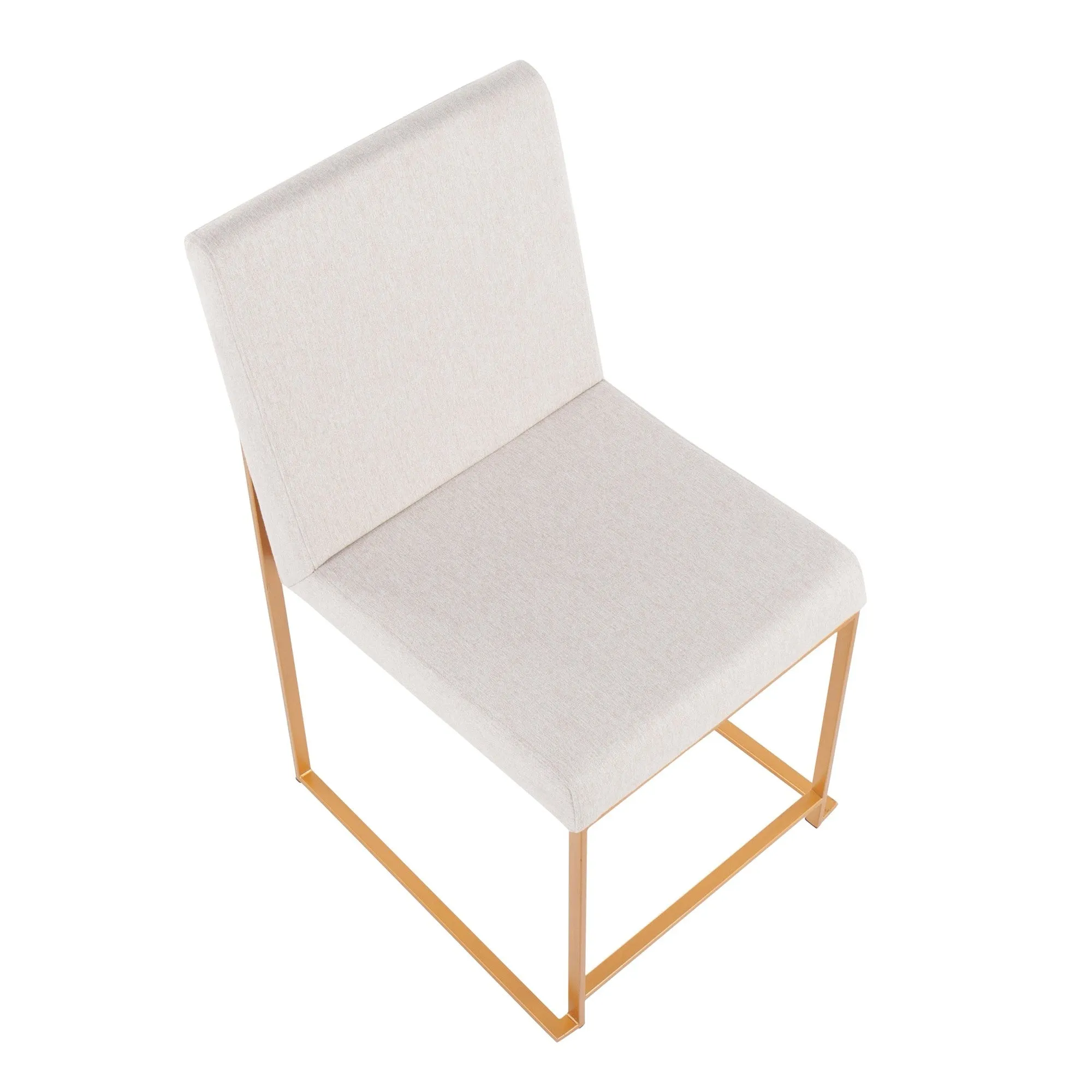 High Back Fuji Dining Chair - Set of 2 Beige By LumiSource - DC-HBFUJI AUBG2