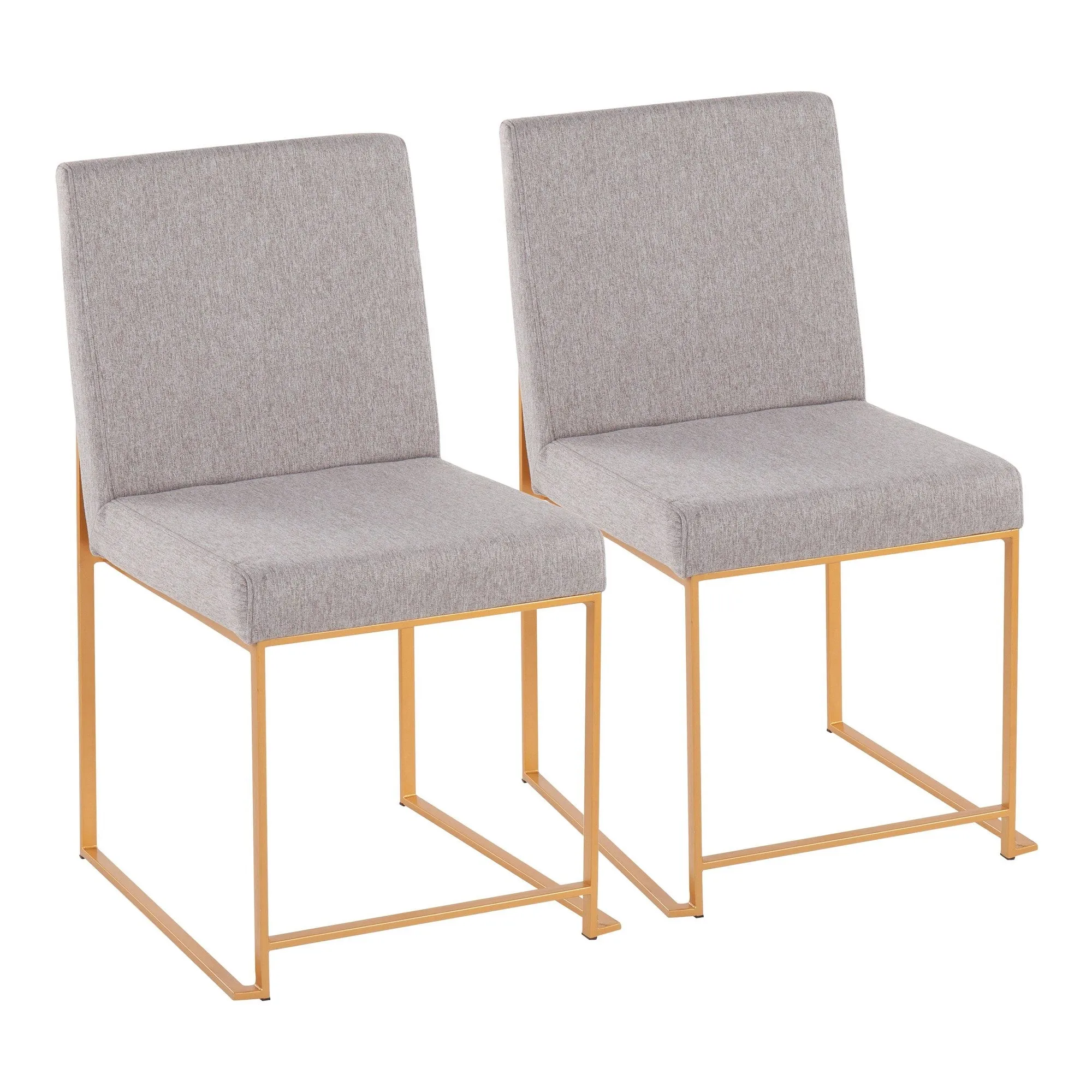 High Back Fuji Dining Chair - Set of 2 Beige By LumiSource - DC-HBFUJI AUBG2