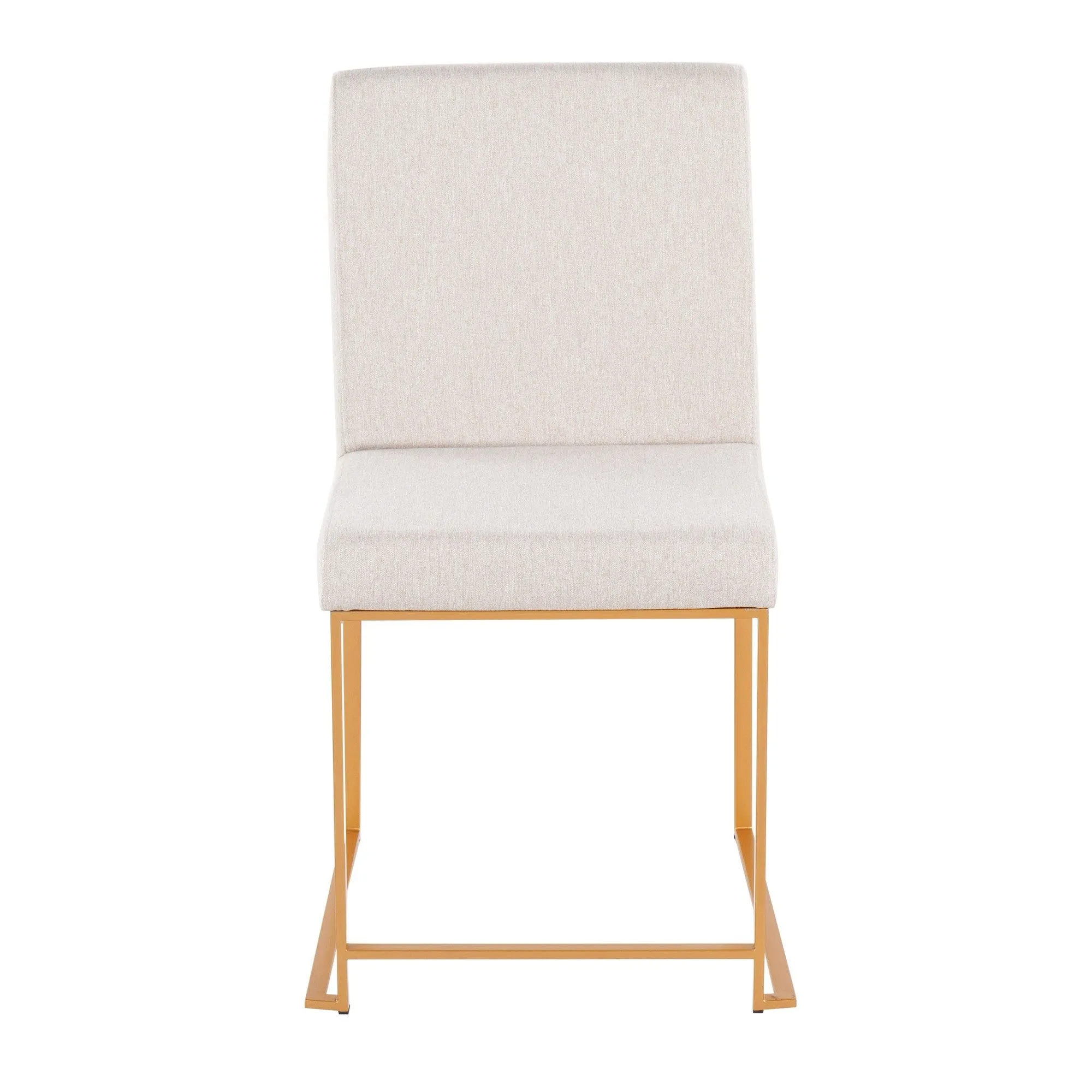 High Back Fuji Dining Chair - Set of 2 Beige By LumiSource - DC-HBFUJI AUBG2