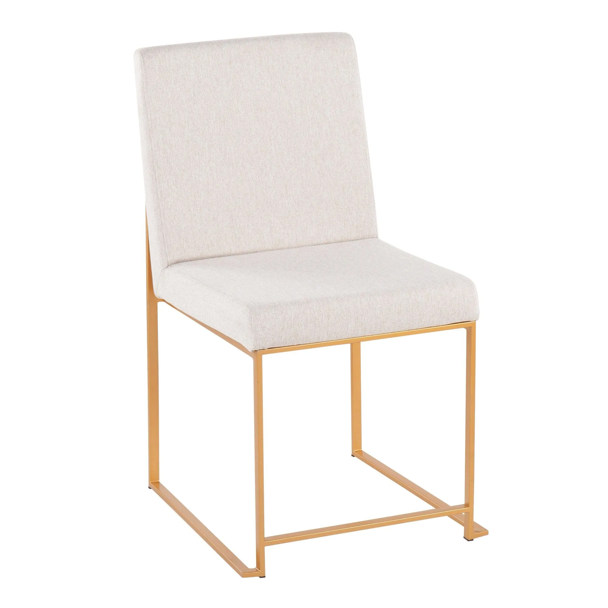 High Back Fuji Dining Chair - Set of 2 Beige By LumiSource - DC-HBFUJI AUBG2