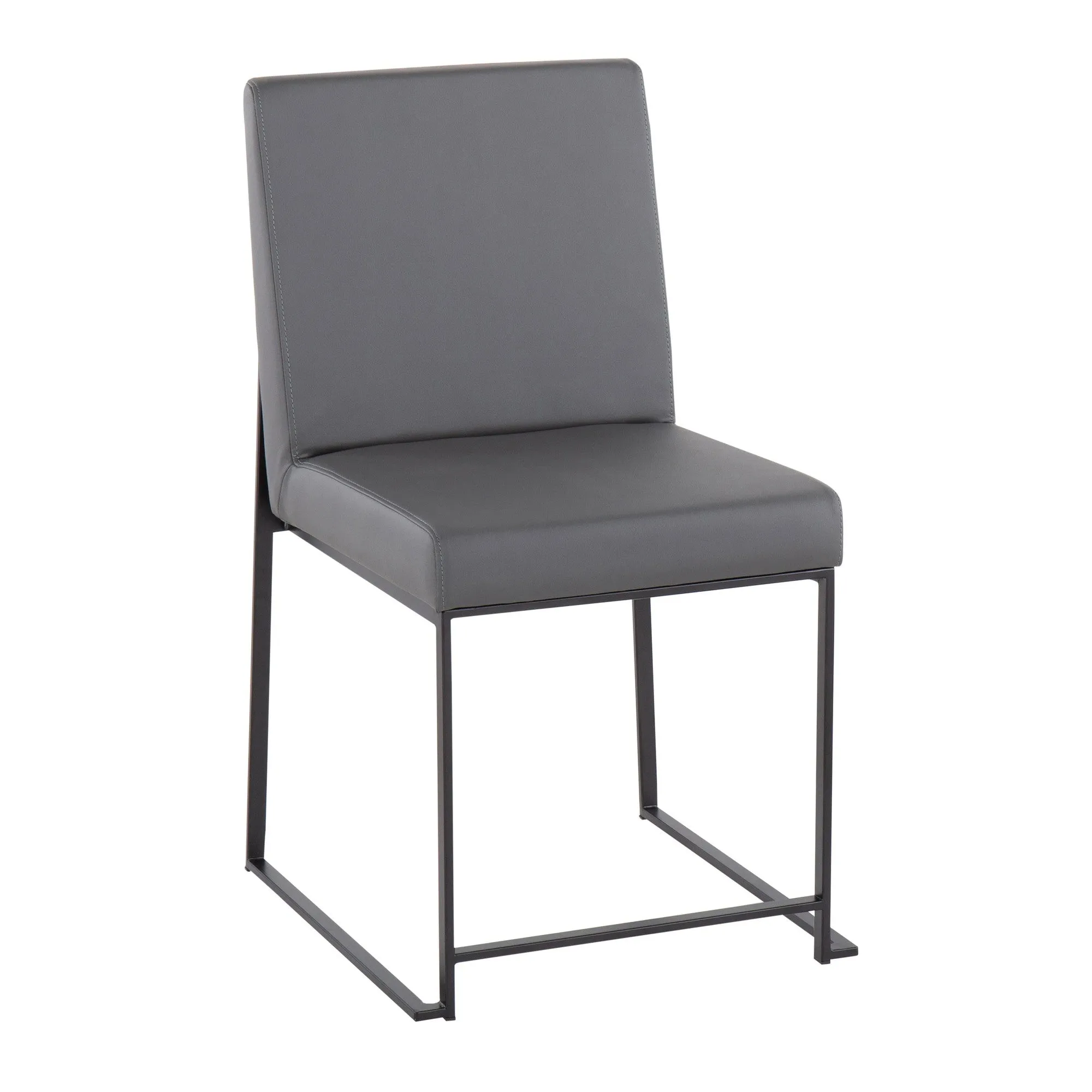 High Back Fuji Dining Chair - Set of 2 Gray By LumiSource - DC-HBFUJI BKGY2