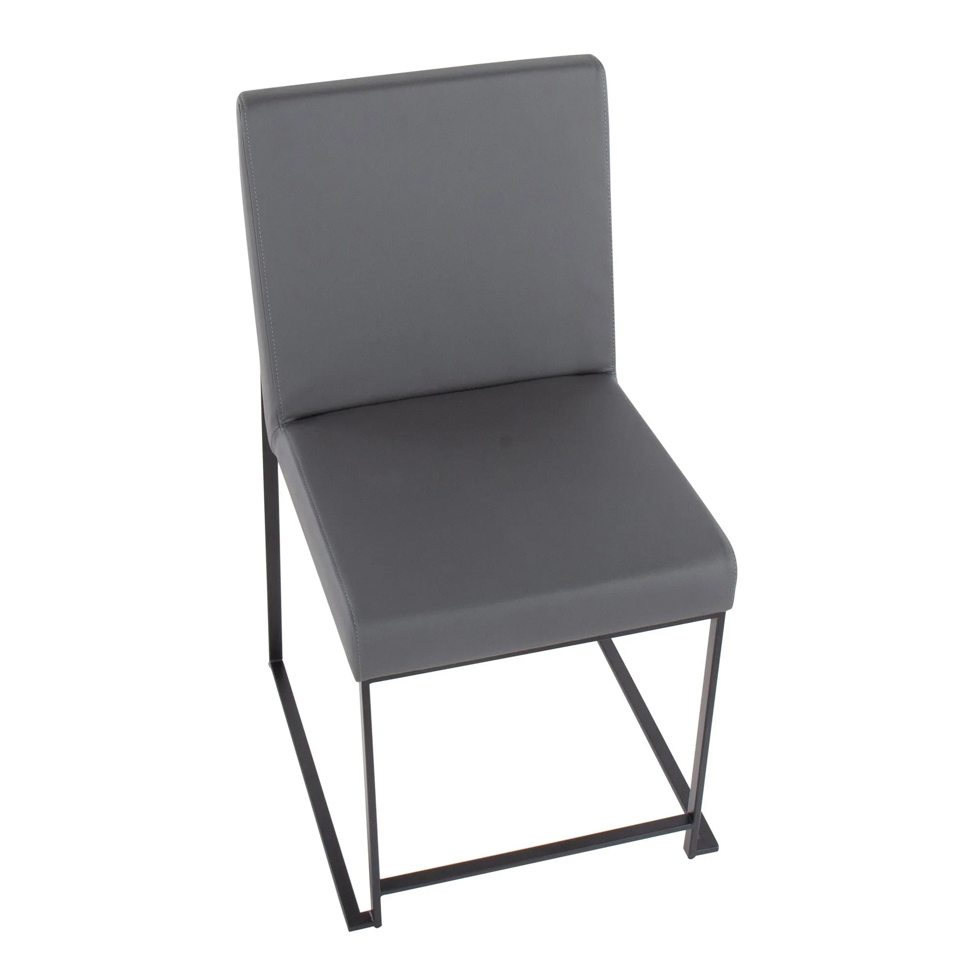 High Back Fuji Dining Chair - Set of 2 Gray By LumiSource - DC-HBFUJI BKGY2