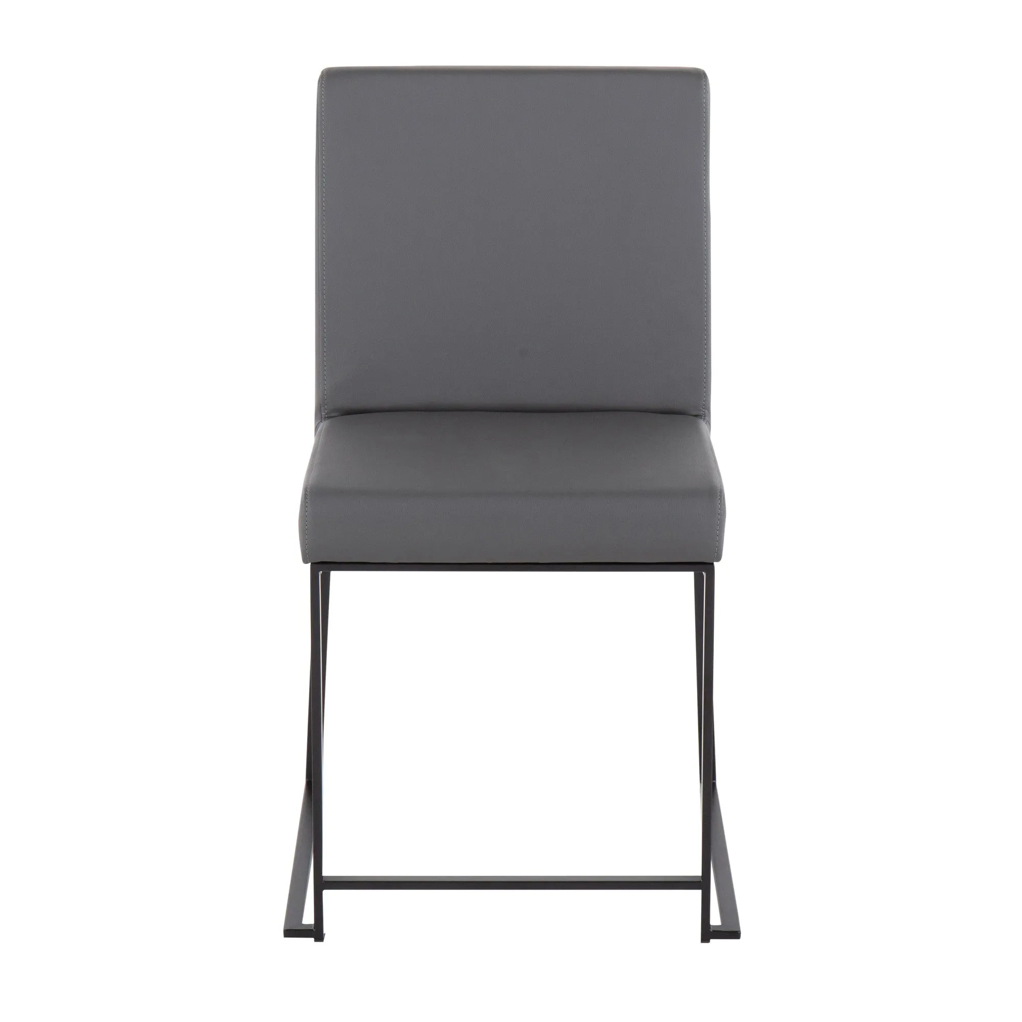 High Back Fuji Dining Chair - Set of 2 Gray By LumiSource - DC-HBFUJI BKGY2