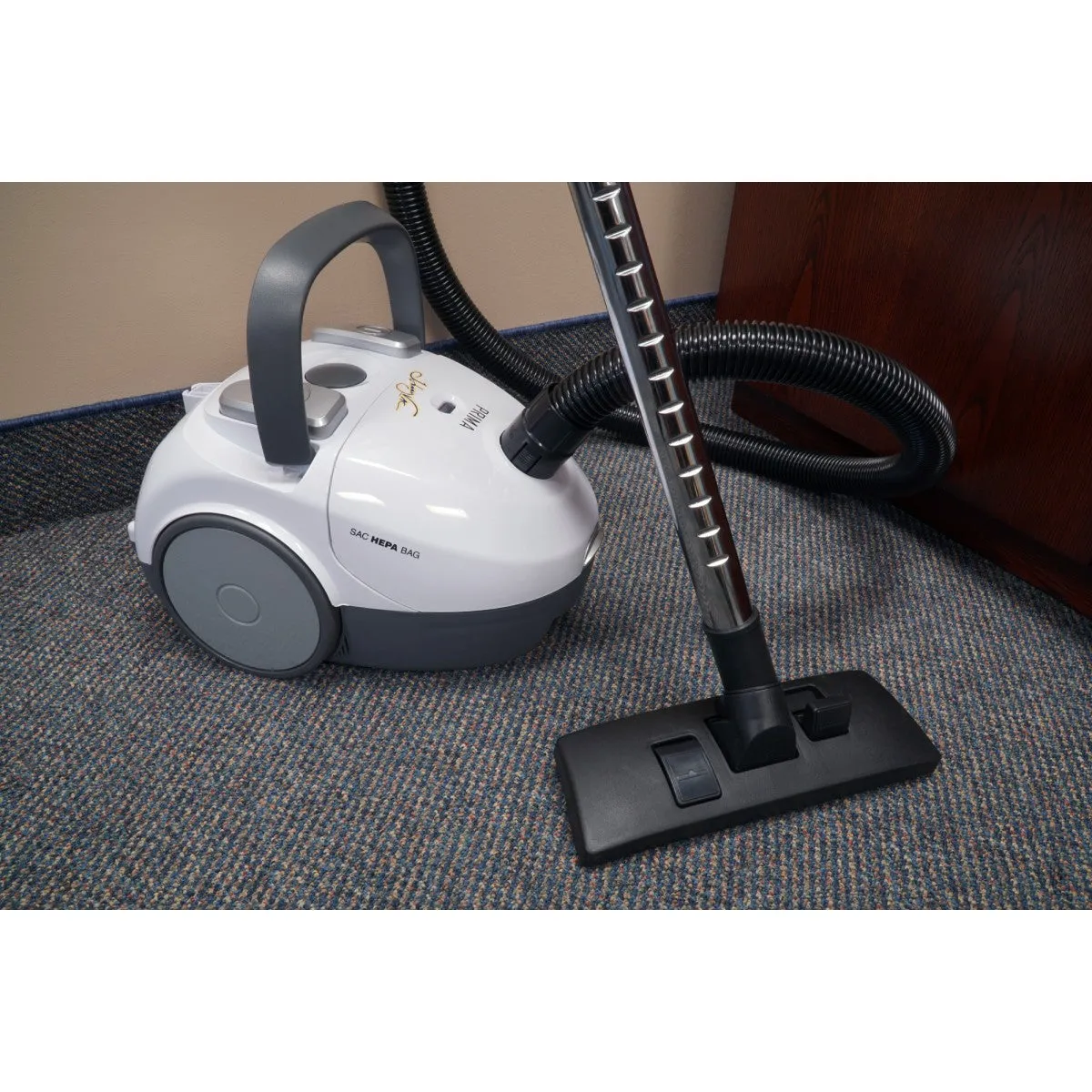 Johnny Vac PRIMA Canister Vacuum - HEPA Bag - Telescopic Handle