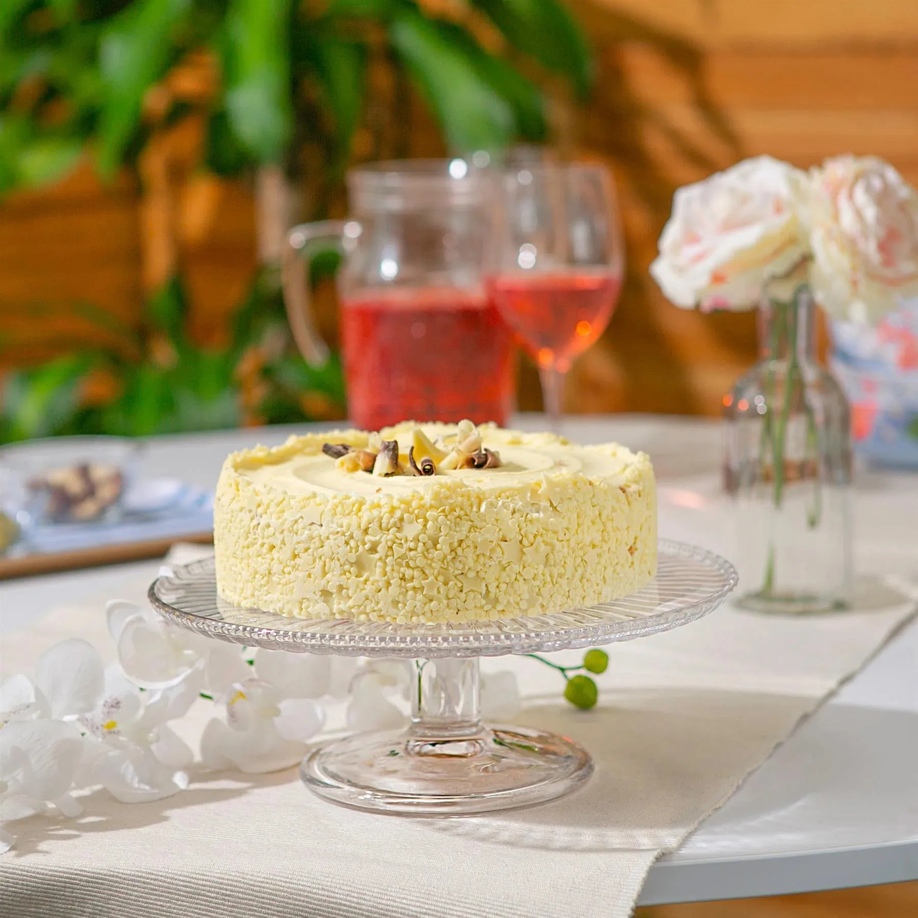 Joules Bee Glass Footed Cake Stand