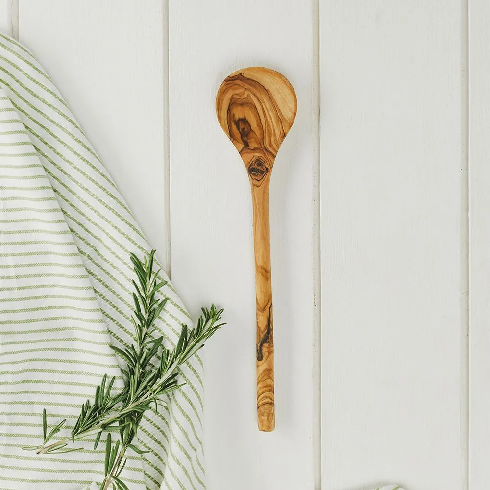 Just Slate Olive Wood Round Spoon