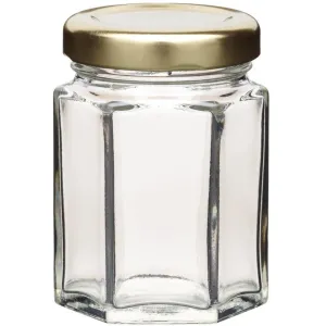KitchenCraft 55ml Hexagonal Jar with Twist-off Lid