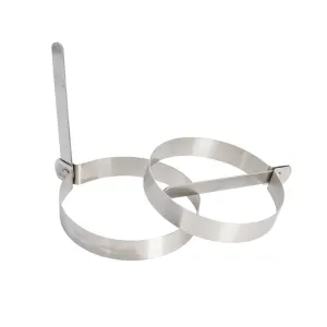 KitchenCraft Set 2 Stainless Steel Round Egg Rings