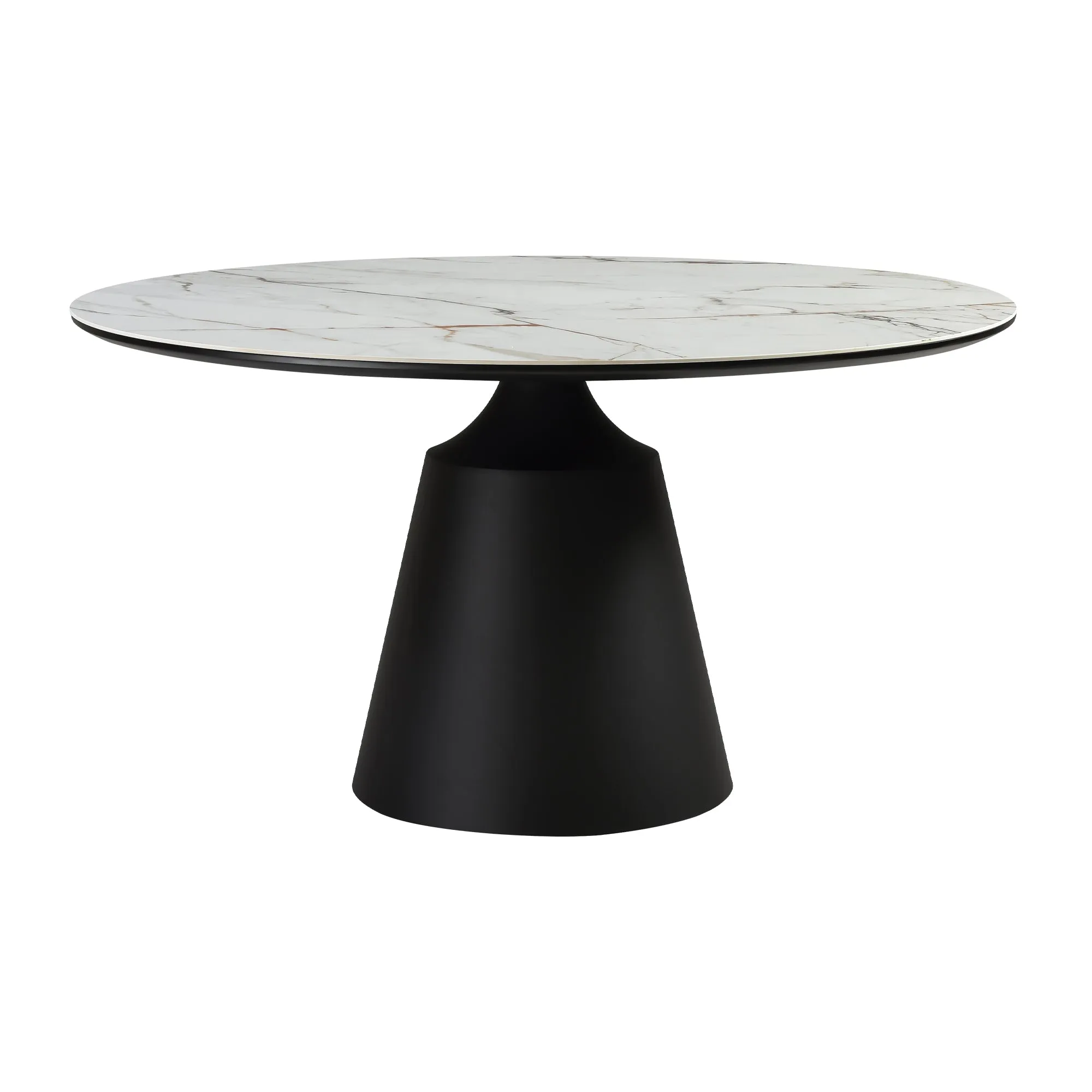 Knox Pria 5 Piece Dining Set with Stone Top and Gray Fabric Chairs By Armen Living