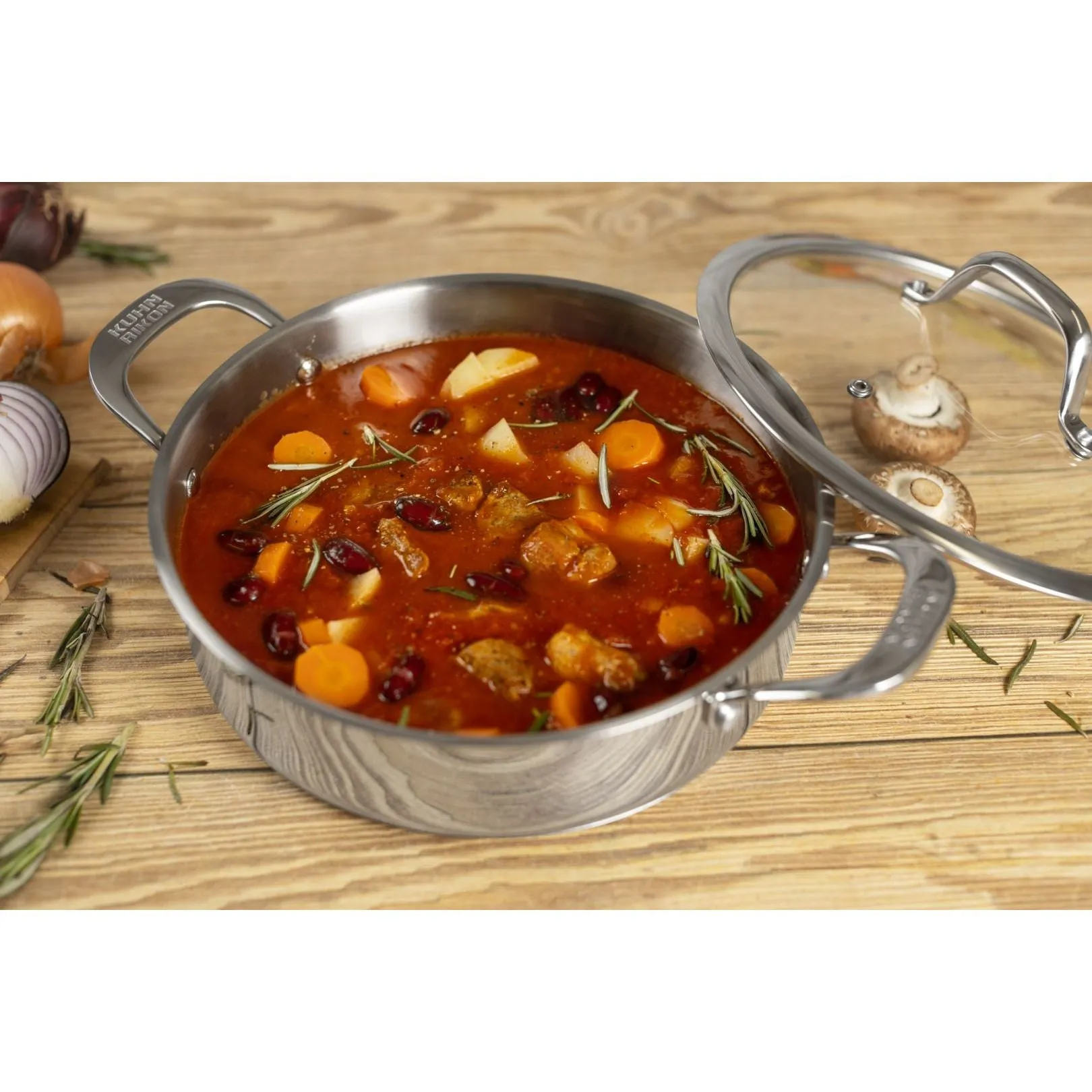 Kuhn Rikon Stainless Steel Allround Uncoated Shallow Casserole - All Sizes
