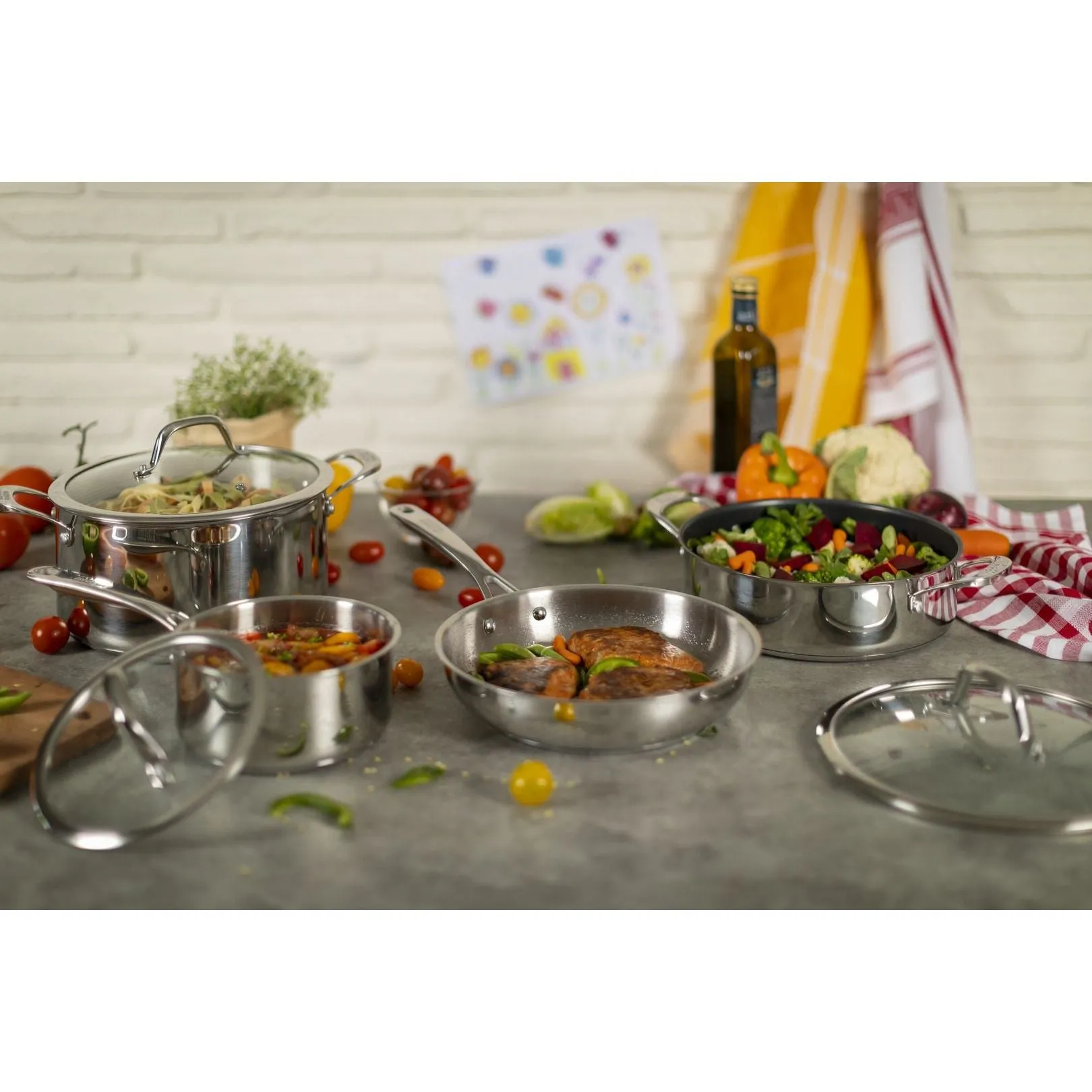 Kuhn Rikon Stainless Steel Allround Uncoated Shallow Casserole - All Sizes