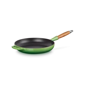 Le Creuset Signature Cast Iron Bamboo 28cm Frying Pan with Wooden Handle