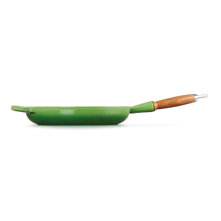 Le Creuset Signature Cast Iron Bamboo 28cm Frying Pan with Wooden Handle