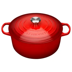 Le Creuset Signature Cast Iron Cerise Round Casserole - All Sizes