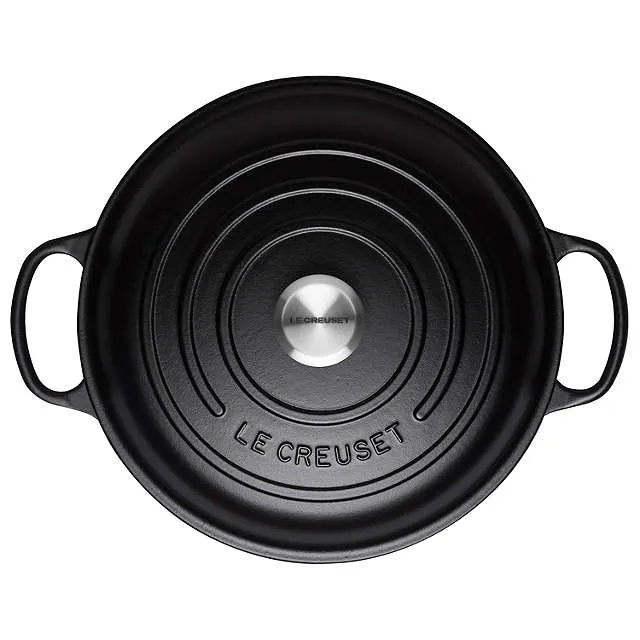 Le Creuset Signature Cast Iron Satin Black Shallow Casserole - All Sizes