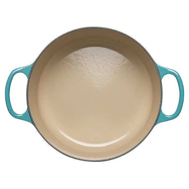 Le Creuset Signature Cast Iron Teal Shallow Casserole - All Sizes