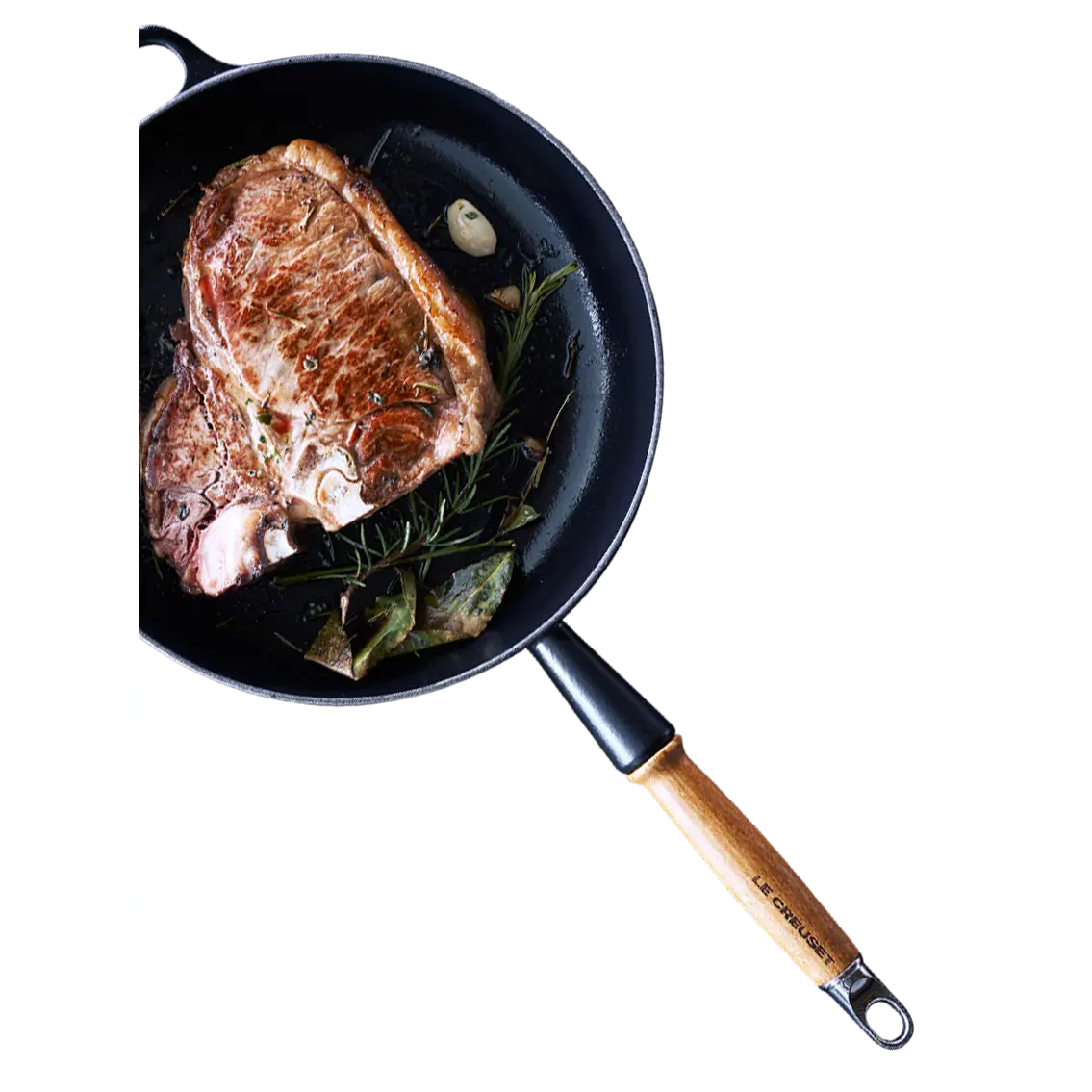 Le Creuset Signature Cast Iron Volcanic Frying with Wooden Handle - All Sizes