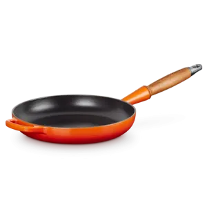 Le Creuset Signature Cast Iron Volcanic Frying with Wooden Handle - All Sizes