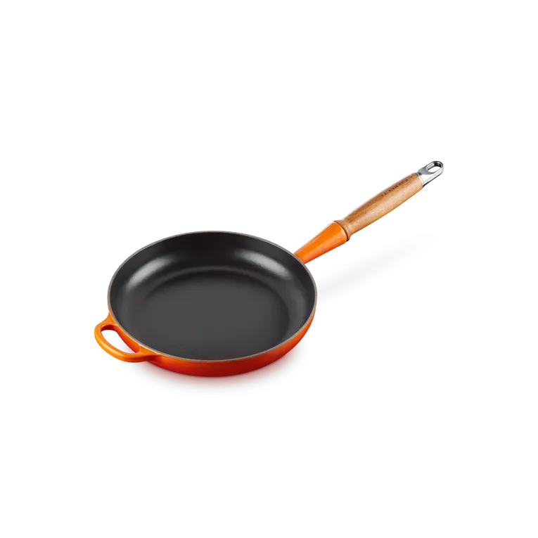Le Creuset Signature Cast Iron Volcanic Frying with Wooden Handle - All Sizes