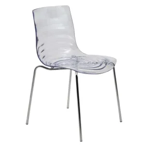 LeisureMod Astor Water Ripple Design Dining Chair