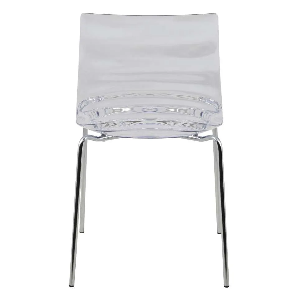 LeisureMod Astor Water Ripple Design Dining Chair