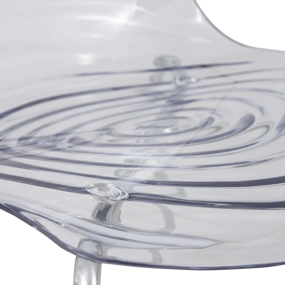 LeisureMod Astor Water Ripple Design Dining Chair