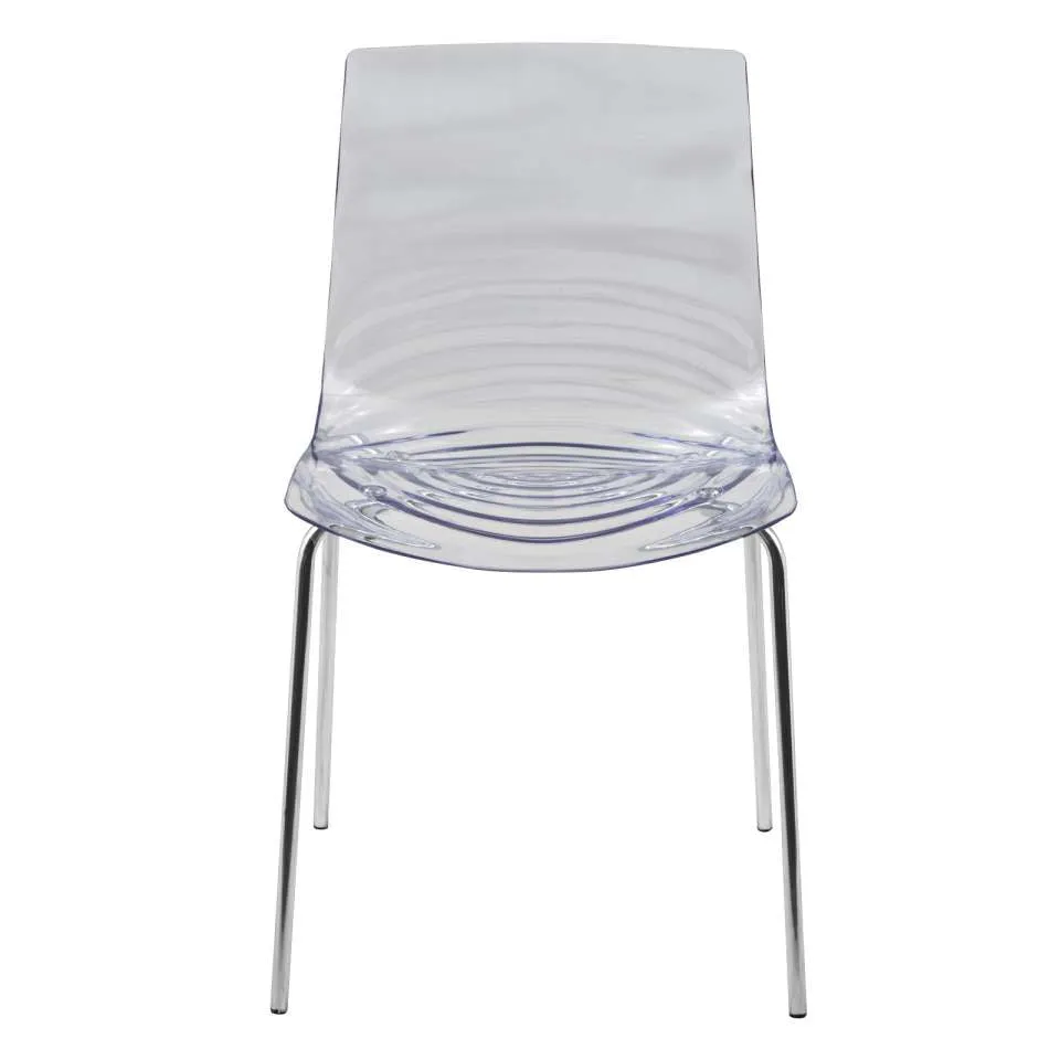 LeisureMod Astor Water Ripple Design Dining Chair
