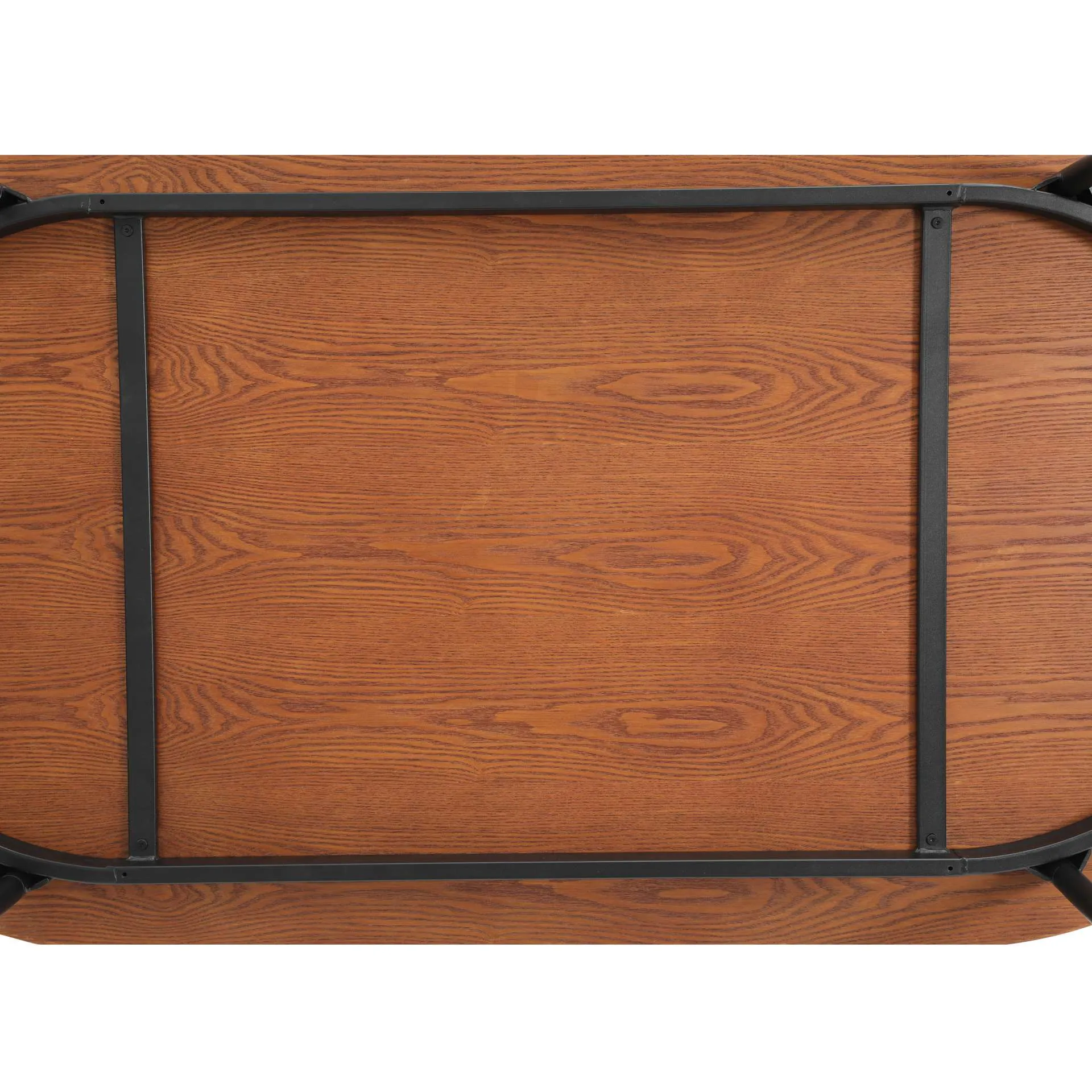 LeisureMod Tule Modern 71" Oval Dining Table with MDF Top and Black Steel Legs
