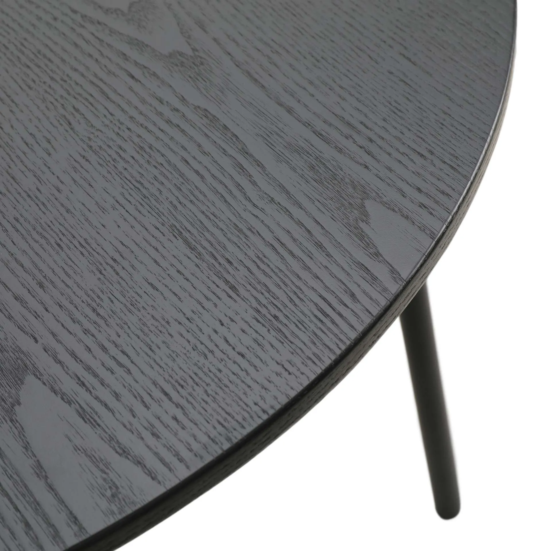 LeisureMod Tule Modern 71" Oval Dining Table with MDF Top and Black Steel Legs