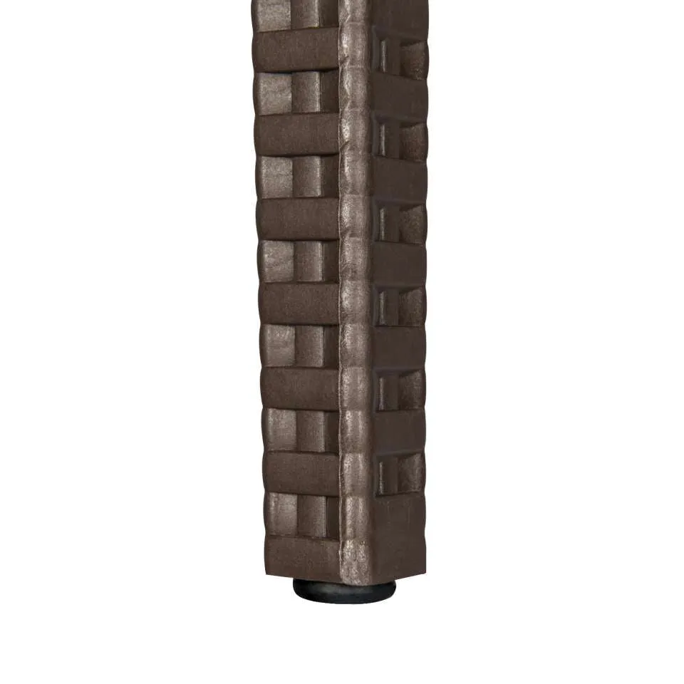 LeisureMod Weave Mace Indoor/Outdoor Dining Chair (Armless), Set of 4