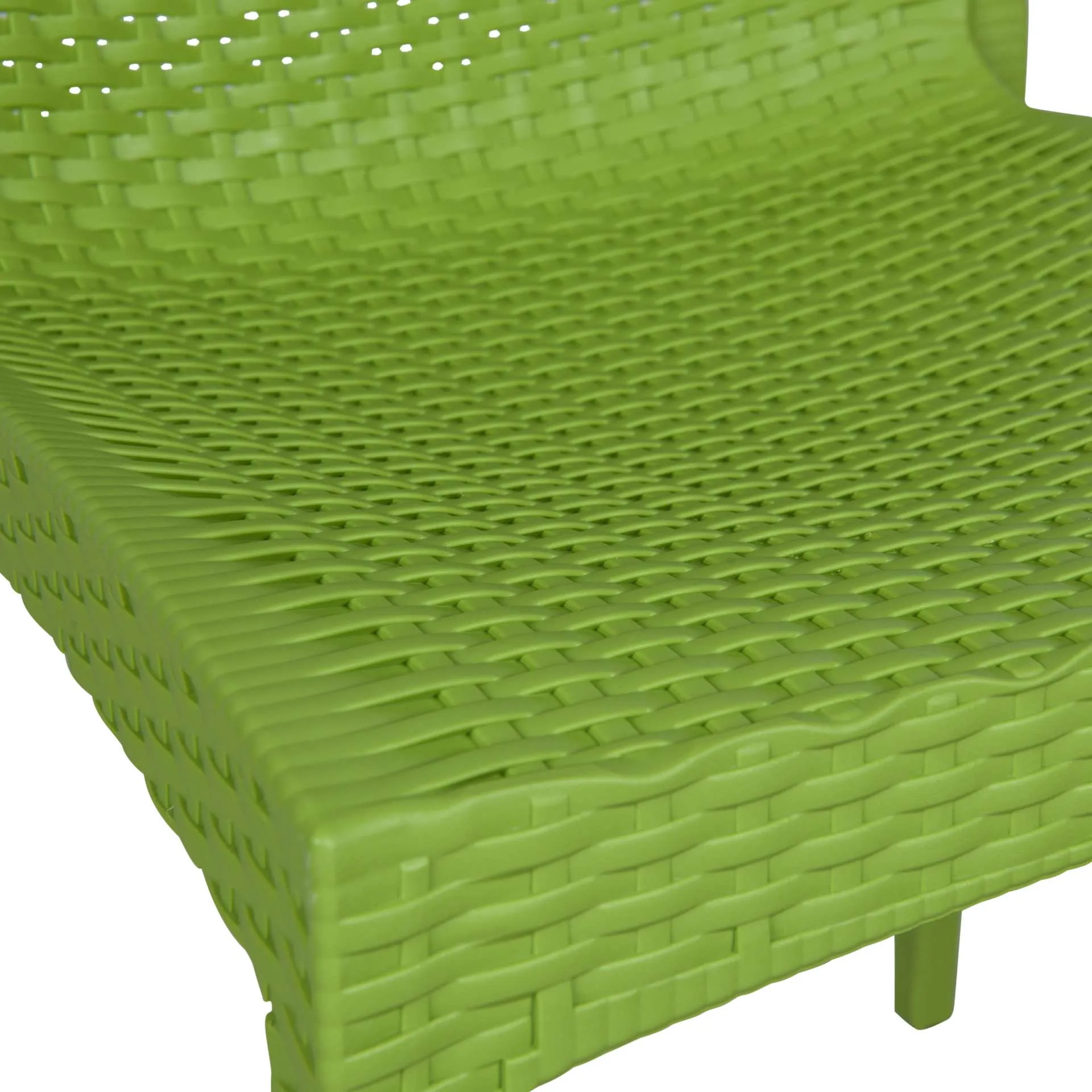 LeisureMod Weave Mace Indoor/Outdoor Dining Chair (Armless), Set of 4