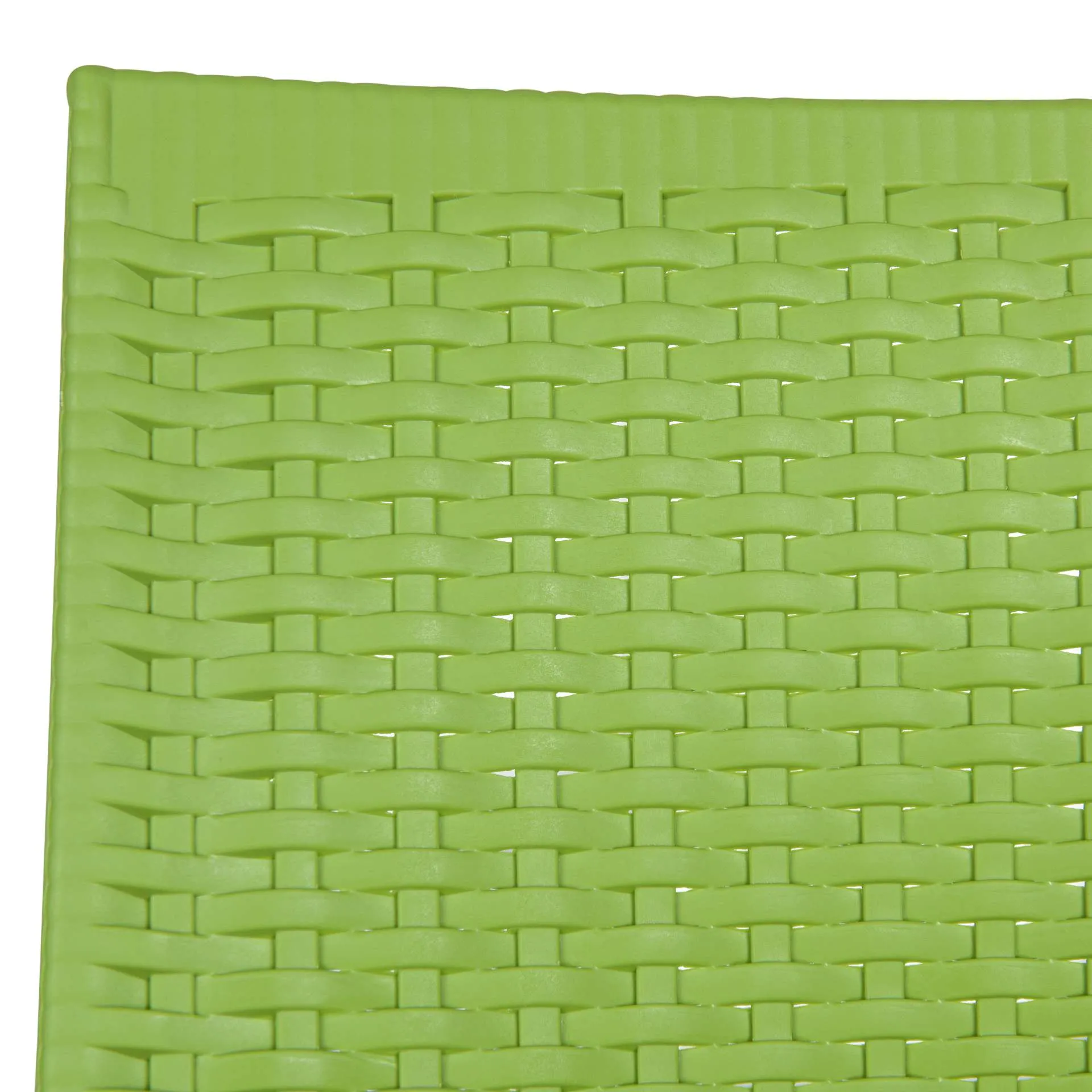 LeisureMod Weave Mace Indoor/Outdoor Dining Chair (Armless), Set of 4