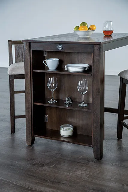 Lescles 3 Pc Counter Ht Set (1 Table   2 Chairs)