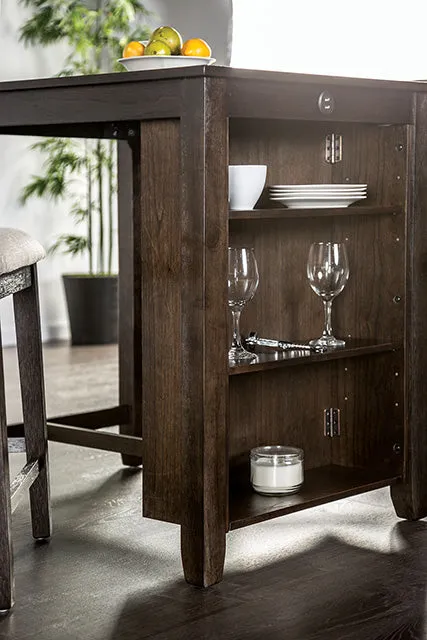 Lescles 3 Pc Counter Ht Set (1 Table   2 Chairs)