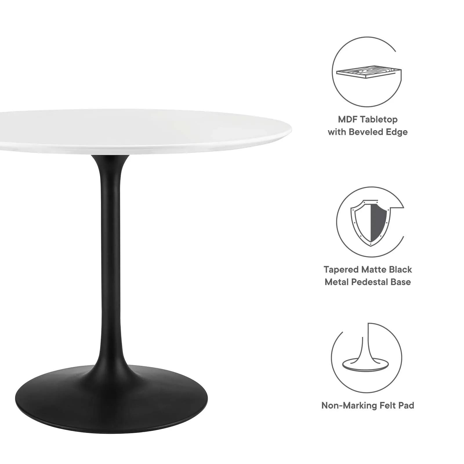 Lippa 36" Round Wood Dining Table By Modway - EEI-3511