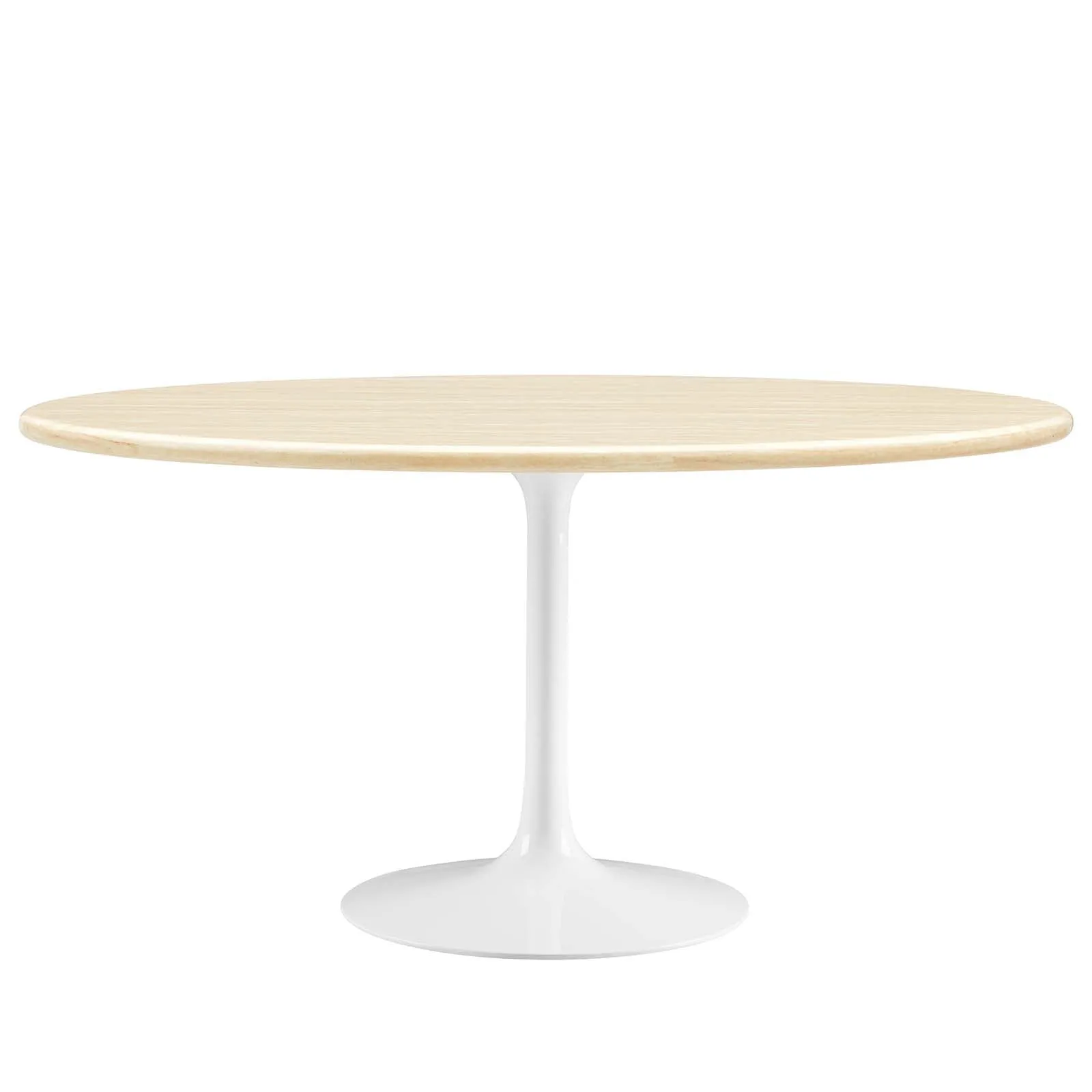 Lippa 60 Oval Artificial Travertine  Dining Table By Modway - EEI-6757
