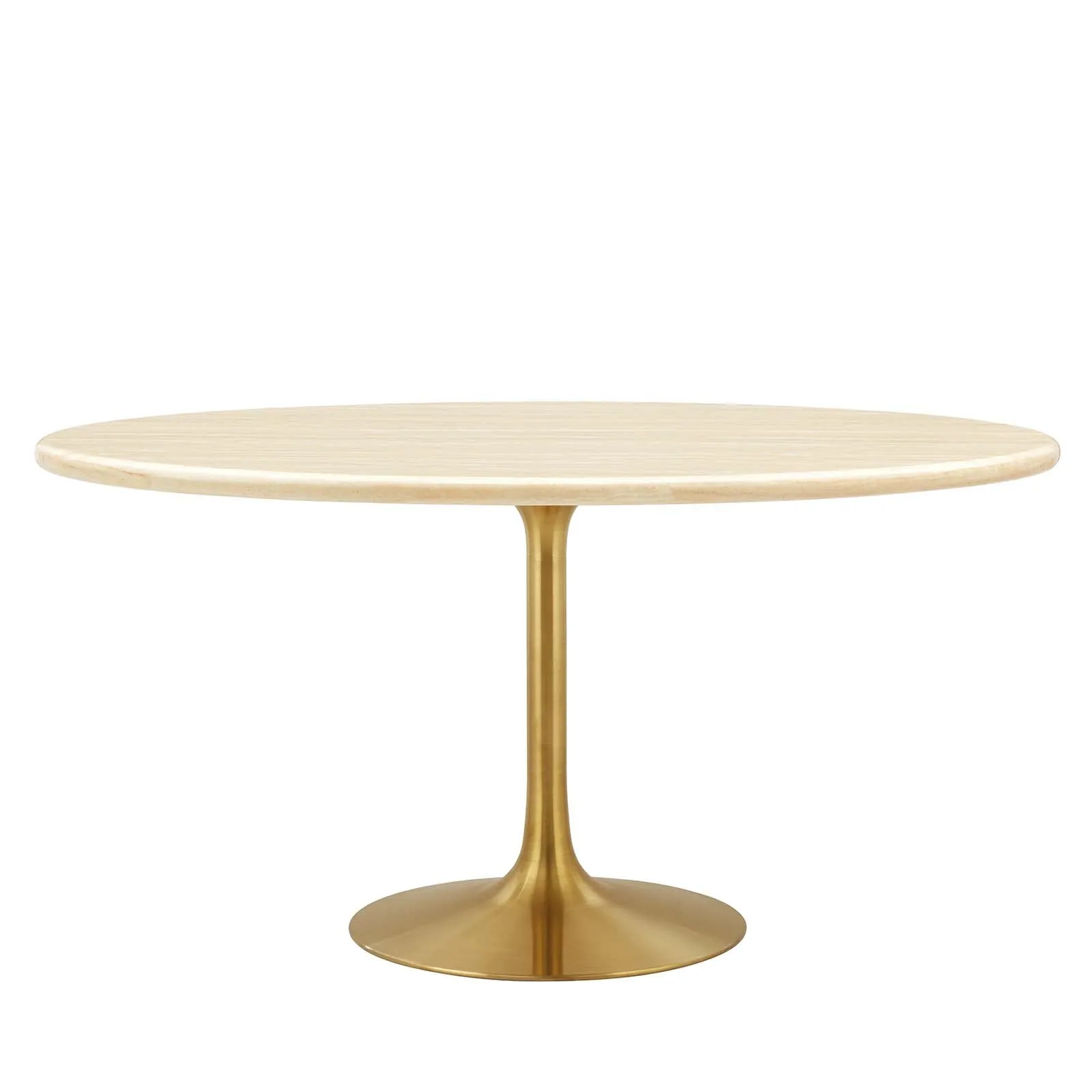 Lippa 60 Oval Artificial Travertine  Dining Table By Modway - EEI-6759
